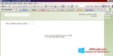 Скріншот Microsoft OneNote для Windows 8.1