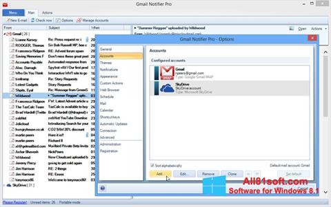 Скріншот Gmail Notifier для Windows 8.1