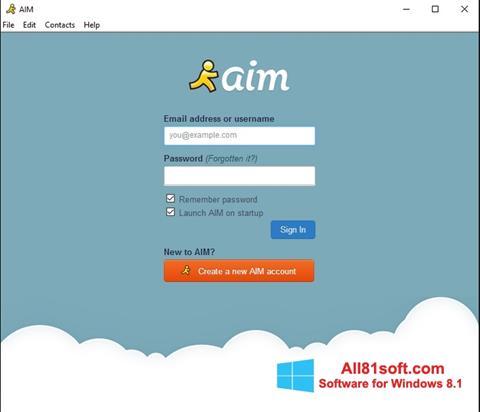 Скріншот AOL Instant Messenger для Windows 8.1