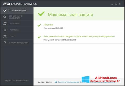 Скріншот ESET Endpoint Antivirus для Windows 8.1