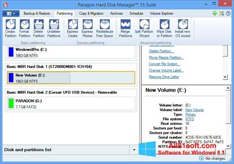 Скріншот Paragon Hard Disk Manager для Windows 8.1