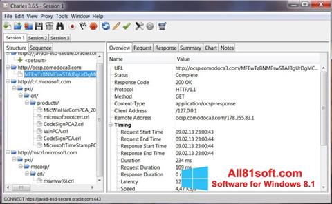 Скріншот Charles для Windows 8.1