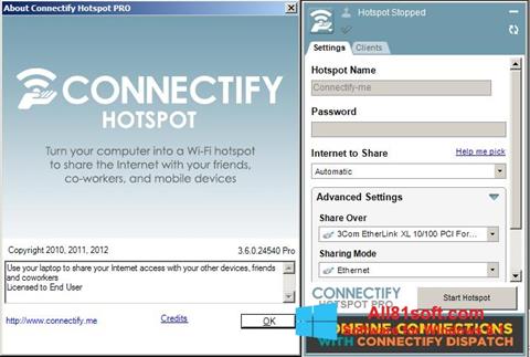 Скріншот Connectify для Windows 8.1