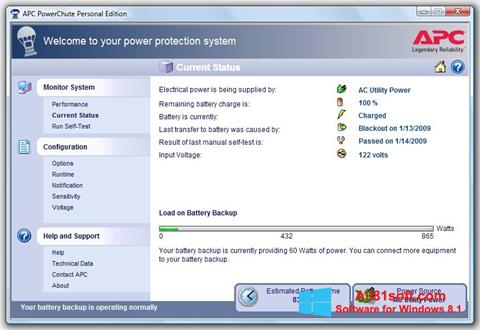 Скріншот PowerChute Personal Edition для Windows 8.1