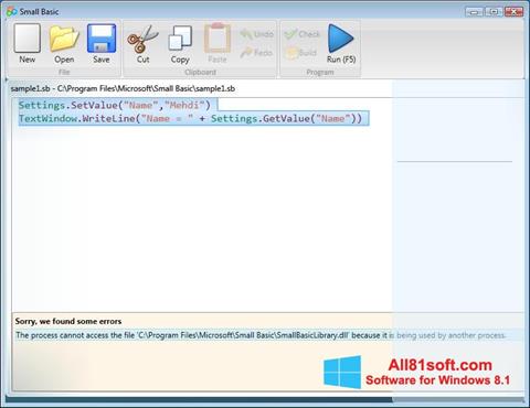 Скріншот Small Basic для Windows 8.1