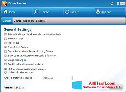 Скріншот Driver Reviver для Windows 8.1