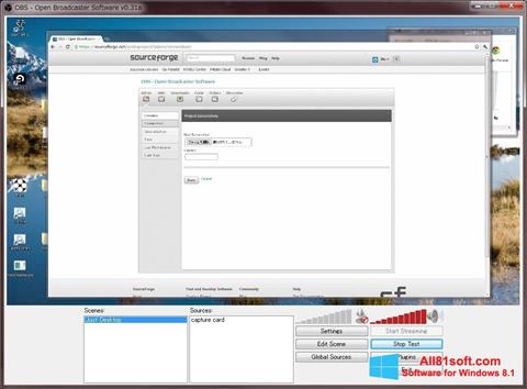 Скріншот Open Broadcaster Software для Windows 8.1