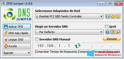 Скріншот DNS Jumper для Windows 8.1