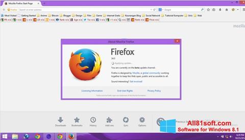 Скріншот Mozilla Firefox Offline Installer для Windows 8.1