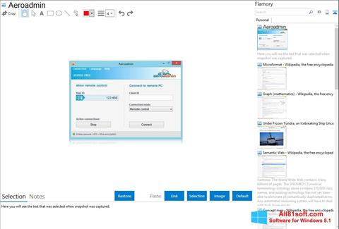 Скріншот AeroAdmin для Windows 8.1