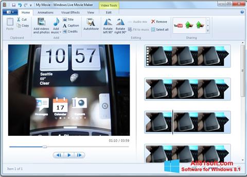 Скріншот Windows Live Movie Maker для Windows 8.1