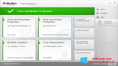 Скріншот McAfee Total Protection для Windows 8.1