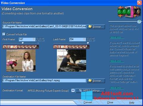 Скріншот Active WebCam для Windows 8.1