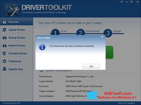 Скріншот Driver Toolkit для Windows 8.1