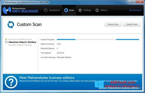 Скріншот Malwarebytes Anti-Malware для Windows 8.1