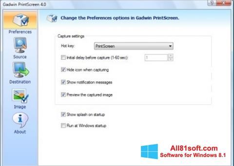 Скріншот Gadwin PrintScreen для Windows 8.1