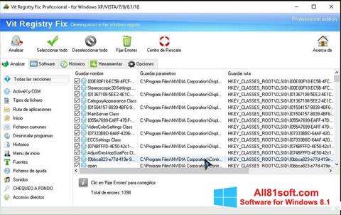 Скріншот Vit Registry Fix для Windows 8.1