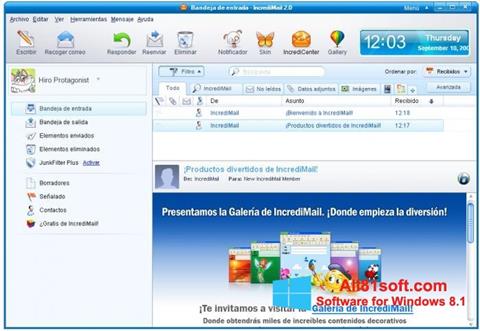 Скріншот IncrediMail для Windows 8.1