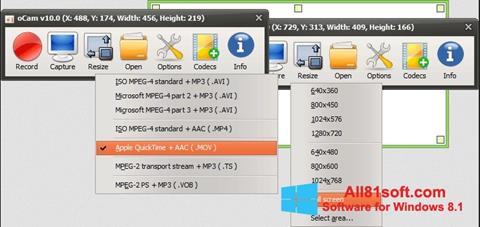 Скріншот oCam Screen Recorder для Windows 8.1