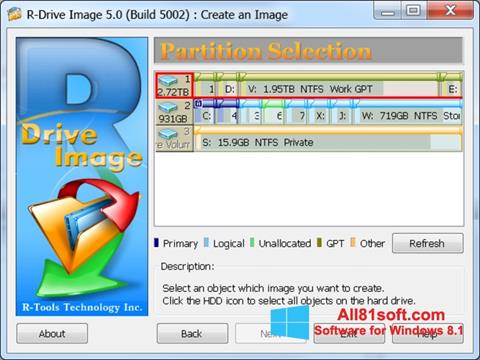 Скріншот R-Drive Image для Windows 8.1