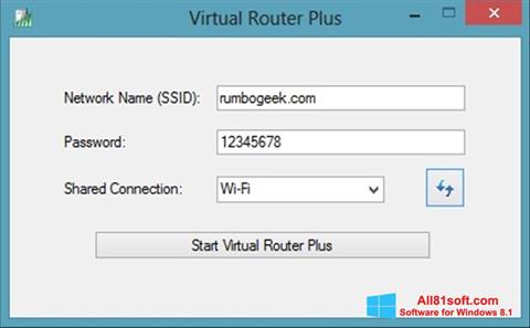 Скріншот Virtual Router Plus для Windows 8.1