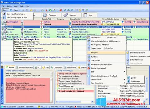 Скріншот AnVir Task Manager для Windows 8.1