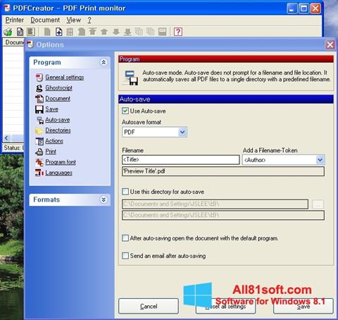 Скріншот PDFCreator для Windows 8.1