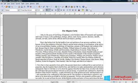 Скріншот OpenOffice для Windows 8.1