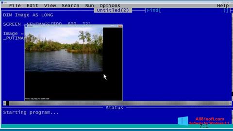 Скріншот QBasic для Windows 8.1