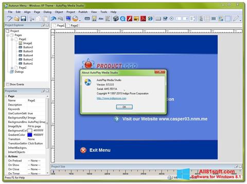 Скріншот AutoPlay Media Studio для Windows 8.1