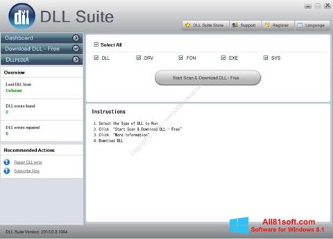 Скріншот DLL Suite для Windows 8.1
