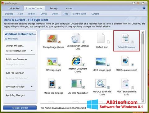 Скріншот IconPackager для Windows 8.1