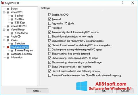 Скріншот AnyDVD для Windows 8.1