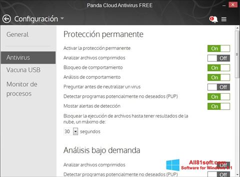 Скріншот Panda Cloud для Windows 8.1