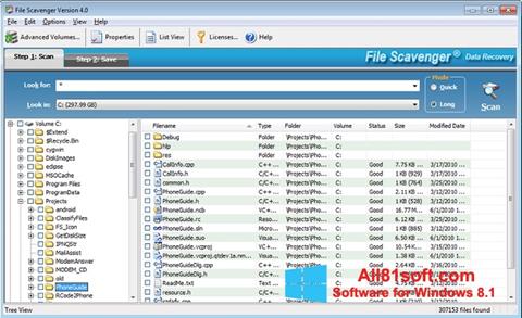Скріншот File Scavenger для Windows 8.1