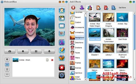 Скріншот WebcamMax для Windows 8.1