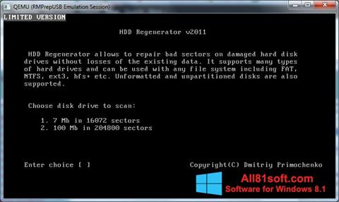 Скріншот HDD Regenerator для Windows 8.1