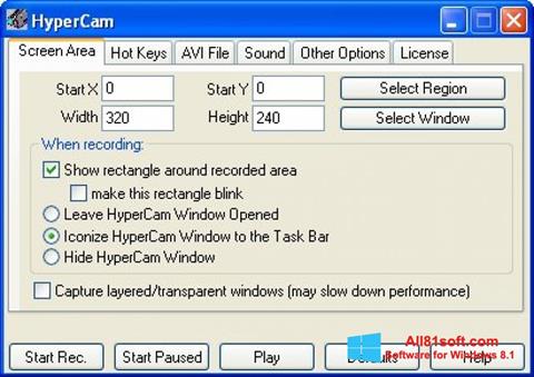 Скріншот HyperCam для Windows 8.1