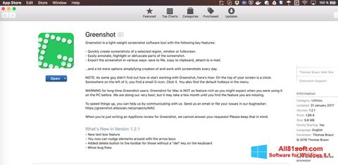 Скріншот Greenshot для Windows 8.1