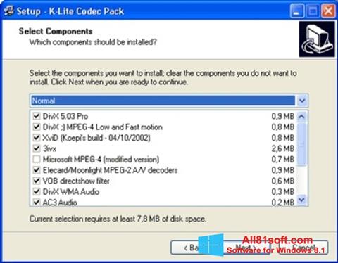 Скріншот K-Lite Mega Codec Pack для Windows 8.1