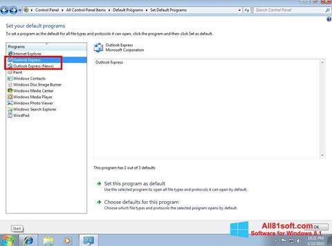 Скріншот Outlook Express для Windows 8.1