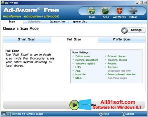 Скріншот Ad-Aware Free для Windows 8.1