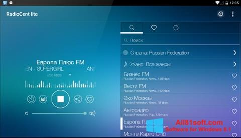 Скріншот Radiocent для Windows 8.1