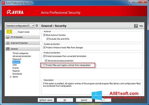 Скріншот Avira Professional Security для Windows 8.1