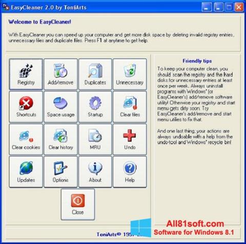 Скріншот EasyCleaner для Windows 8.1