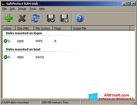 Скріншот SoftPerfect RAM Disk для Windows 8.1