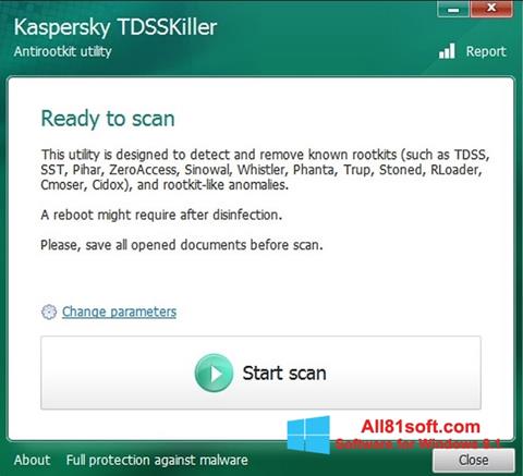 Скріншот Kaspersky TDSSKiller для Windows 8.1