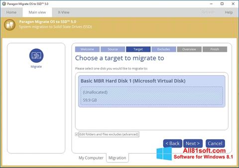 Скріншот Paragon Migrate OS to SSD для Windows 8.1