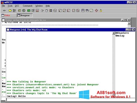 Скріншот mIRC для Windows 8.1