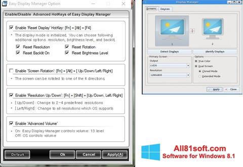 Скріншот Easy Display Manager для Windows 8.1